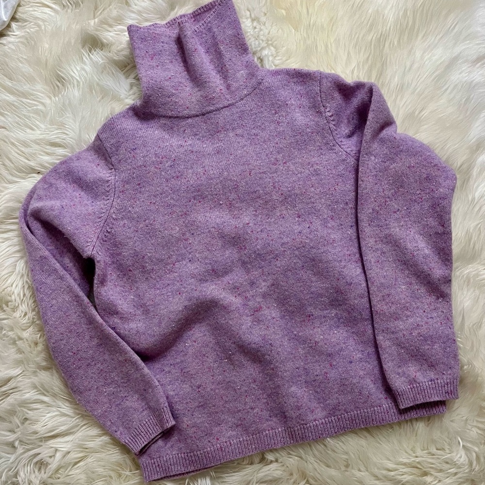 L.L. Bean Lavender Turtle Neck Sweater